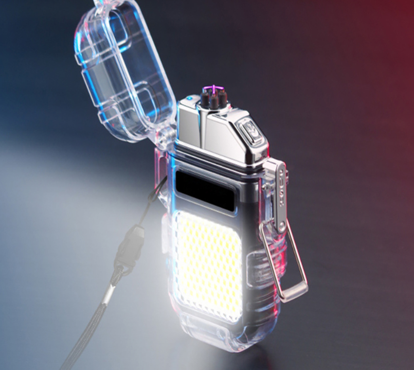 Электронная водонепроницаемая пьезо зажигалка - фонарик с USB зарядкой LIGHTER Оранжевая - фото 7 - id-p209905756