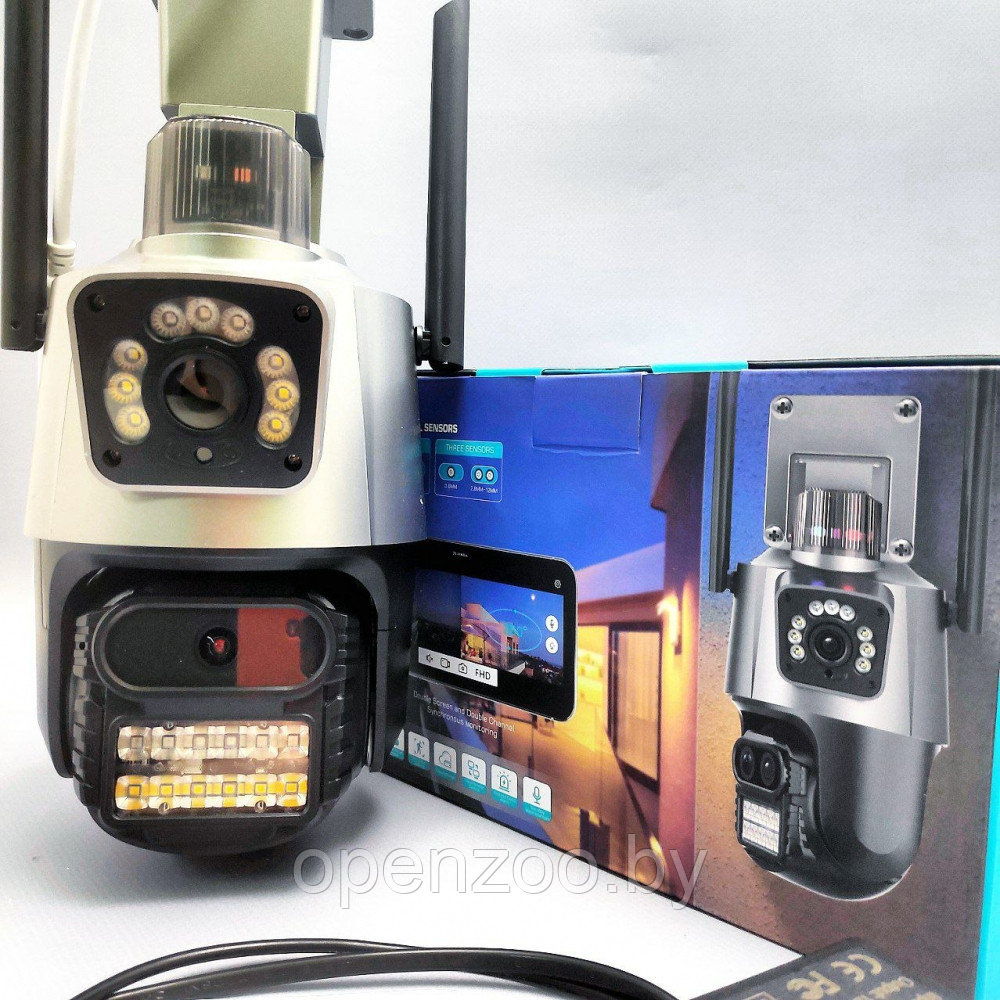Уличная камера видео наблюдения Wi FI 4G/Dual lens 8х-ZOOM (датчик движения, режимы день/ночь, удаленное - фото 8 - id-p209905643