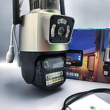 Уличная камера видео наблюдения Wi FI 4G/Dual lens 8х-ZOOM (датчик движения, режимы день/ночь, удаленное, фото 8