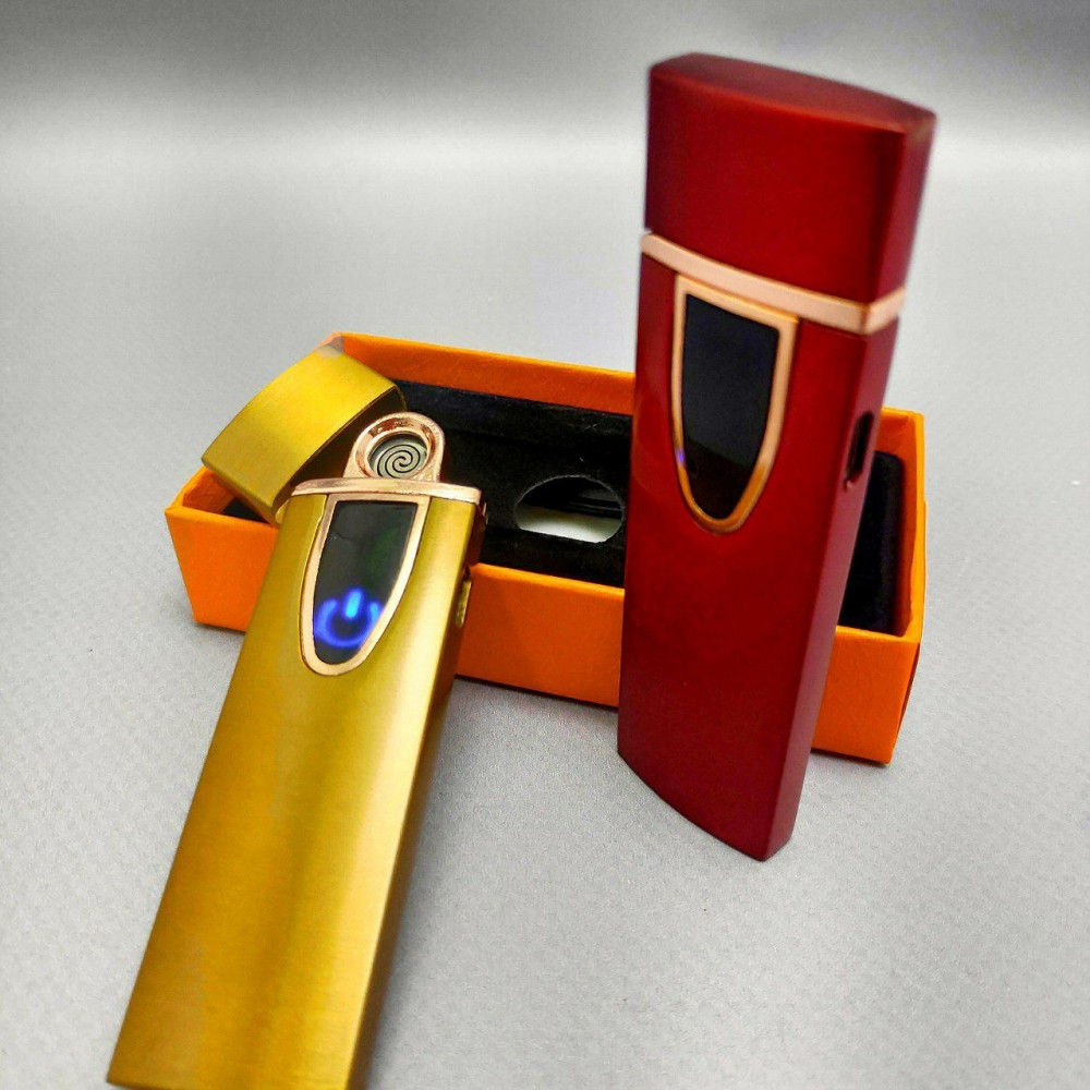 Электронная USB зажигалка LIGHTER Smoking Set Бордовый - фото 9 - id-p209905817