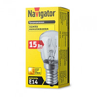 Лампа накаливания T26 15Вт Е14 (для холодильника и швейных машин), Navigator, арт.61203
