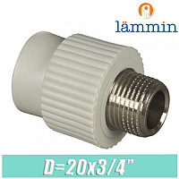 Муфта с наружной резьбой d20x3/4" Lammin