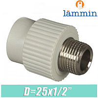 Муфта с наружной резьбой d25x1/2" Lammin