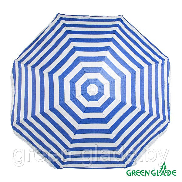 Зонт Green Glade A0014 полоска синий/белый с серебряным покрытием