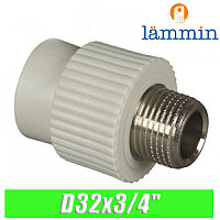 Муфта с наружной резьбой d32x3/4" Lammin