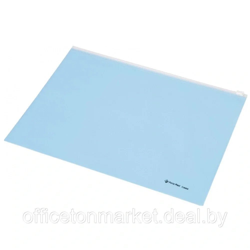 Папка-конверт на молнии Panta Plast "C4604", А4, пастельный голубой - фото 1 - id-p195038028
