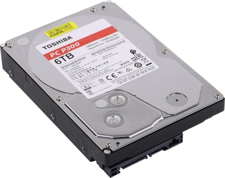 HDD 6 Tb SATA 6Gb/s Toshiba P300 HDWD260UZSVA 3.5" 5400rpm 128Mb