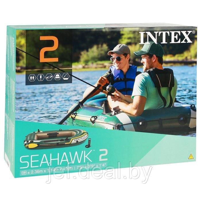 Надувнаялодка двухместная Seahawk 2 236х114х41 см + весла пластик INTEX 68347NP - фото 6 - id-p202054520