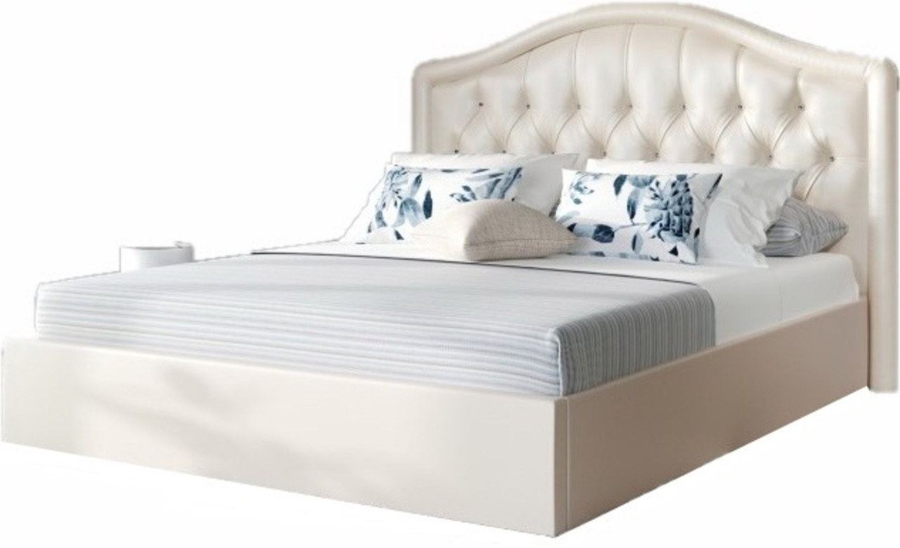 Мягкая кровать Элизабет 180 Pearl shell с пуговицами (подъемник) - фото 1 - id-p209920433
