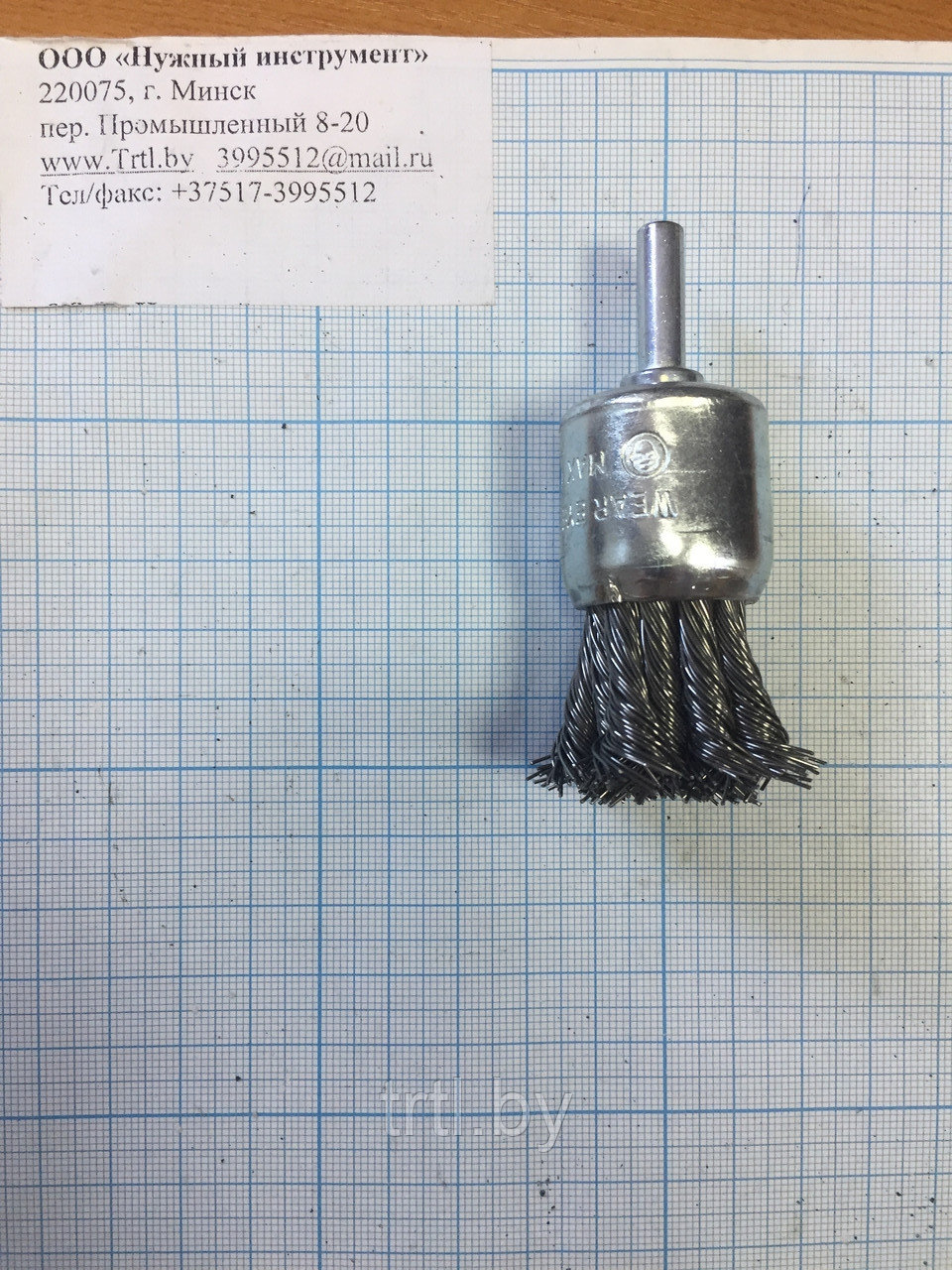 Щетка кистевая крученная проволока 30мм хв. 6мм код 1.17375