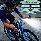 Умный велосипедный фонарь Bicycle Lamp Function King AS0808 (фара, сигнал, сигнализация, спидометр, дистанция, фото 3