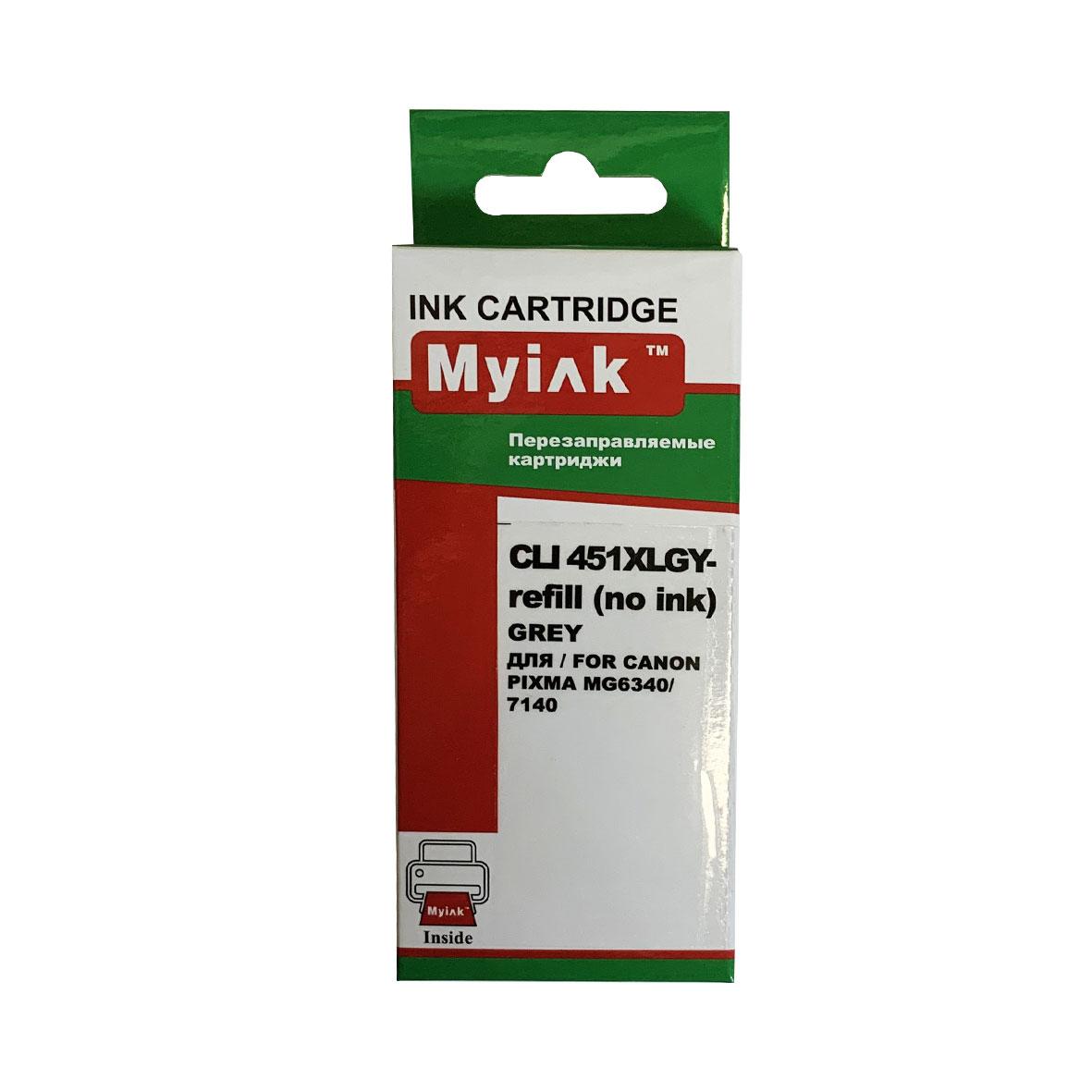 Картридж ПЗК (CLI-451XLGY) для Canon Pixma MG6340/MG7140, автосброс, MyInk