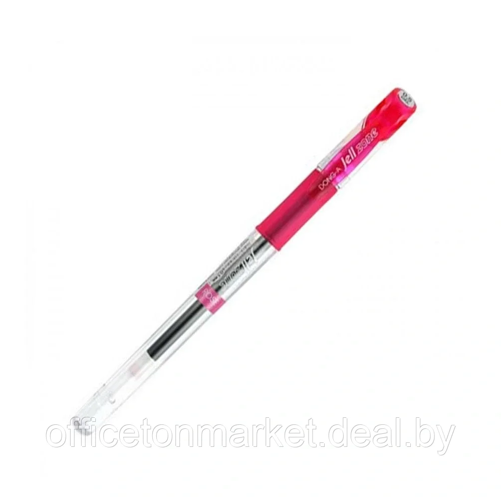 Ручка гелевая "Jell-Zone Standard", 0.5 мм, прозрачный, стерж. красный
