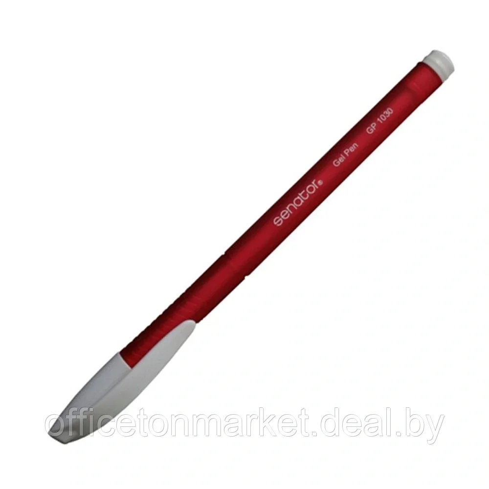 Ручка гелевая "Senator GP10", 0.5 мм, красный, стерж. красный - фото 1 - id-p201975366