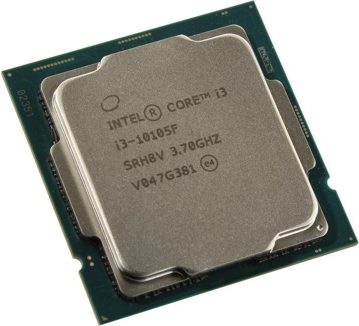 CPU Intel Core i3-10105F 3.7 GHz /4core/6Mb/65W/8 GT/s LGA1200 - фото 1 - id-p209920987