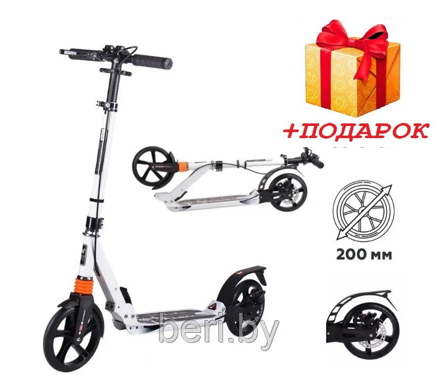 116D Самокат городской с ручным тормозом, Scooter Urban Disk - фото 1 - id-p209921946