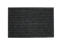 Коврик влаговпитывающий , ребристый 90х150 см "СТАНДАРТ" черный