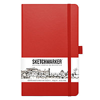 Скетчбук "Sketchmarker", 13x21 см, 140 г/м2, 80 листов, красный