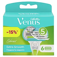 Gillette Venus Embrace Extra Smooth 6 шт. Женские сменные кассеты / лезвия для бритья