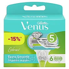 Gillette Venus Embrace Extra Smooth 6 шт. Женские сменные кассеты / лезвия для бритья