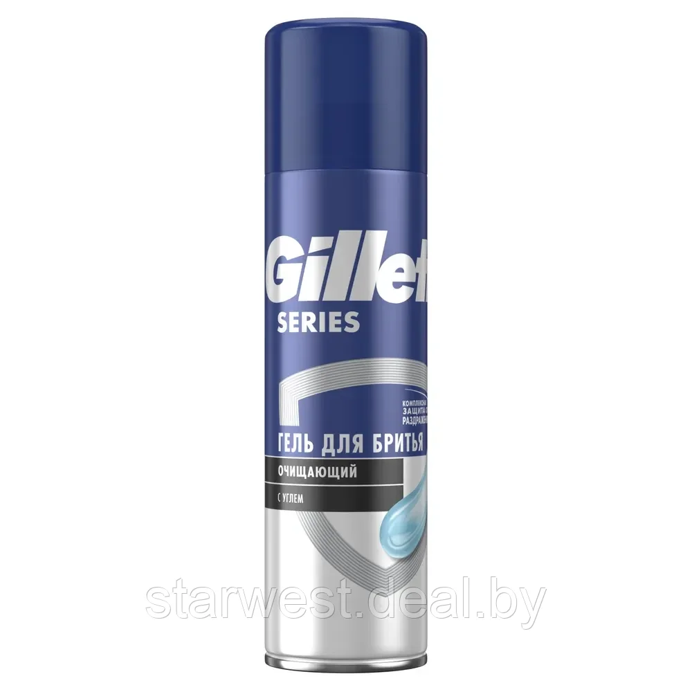 Gillette Series Очищающий 200 мл Гель для бритья очищающий с древесным углем - фото 2 - id-p209924984