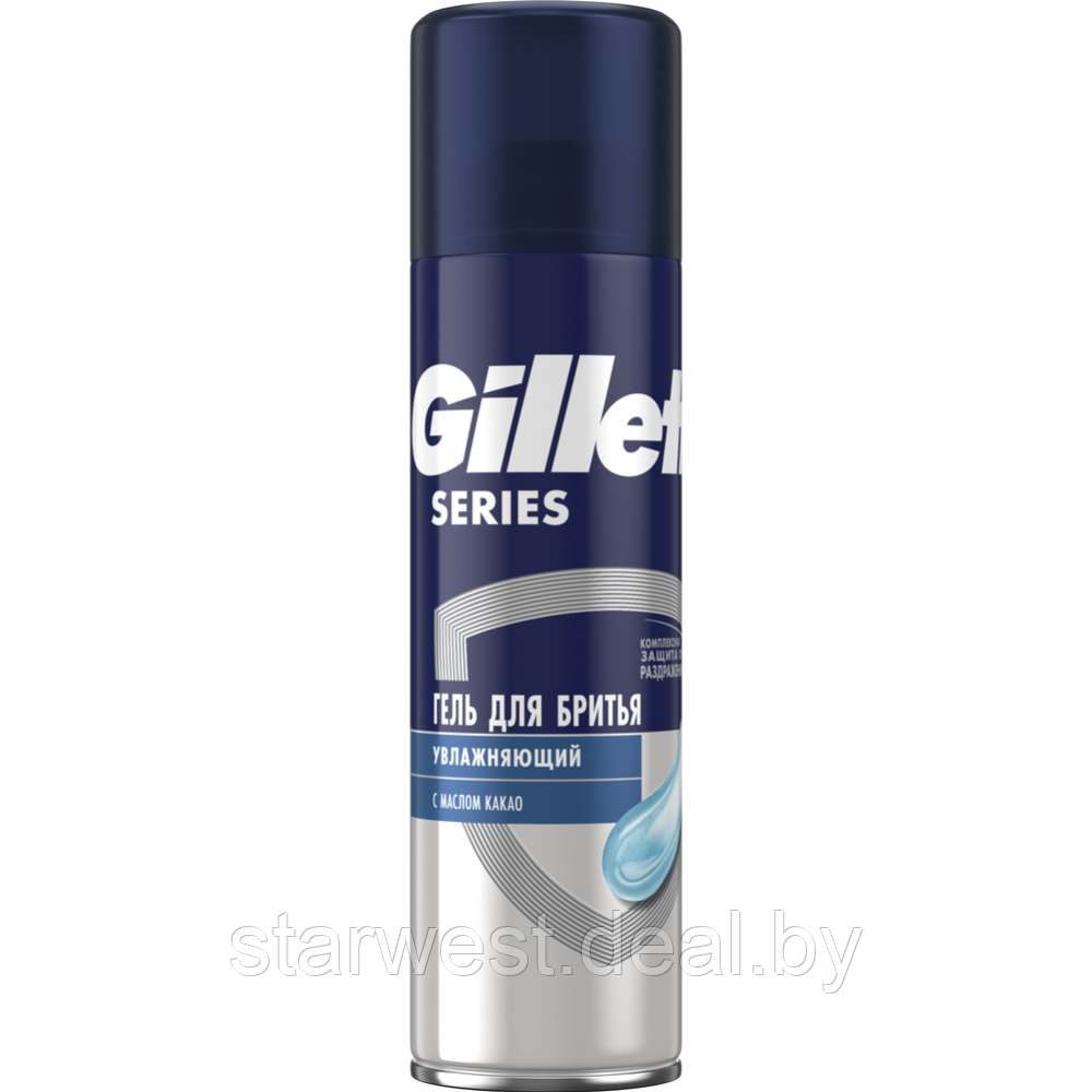 Gillette Series Moisturizing 200 мл Гель для бритья увлажняющий с маслом какао - фото 2 - id-p133931118