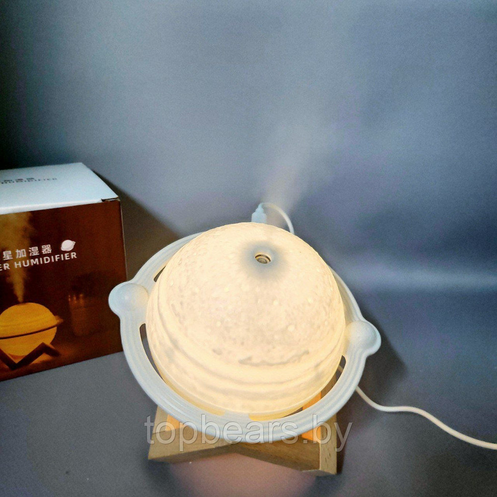 Увлажнитель (аромадиффузор) воздуха Планетана подставке USB JupiterHumidifier с функцией ночника200 ml - фото 10 - id-p209927308