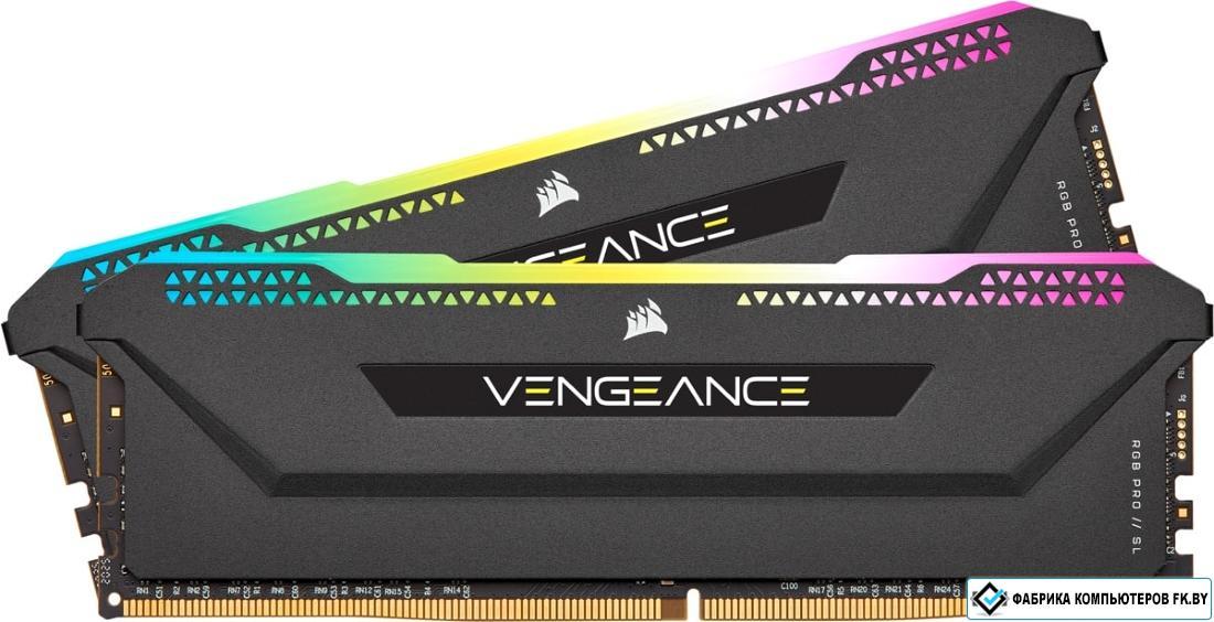 Оперативная память Corsair Vengeance RGB PRO SL 2x8GB DDR4 PC4-17000 CMH16GX4M2E3200C16 - фото 1 - id-p209935752