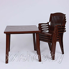 Стол квадратный (800*800*710)мм, шоколадный, фото 2