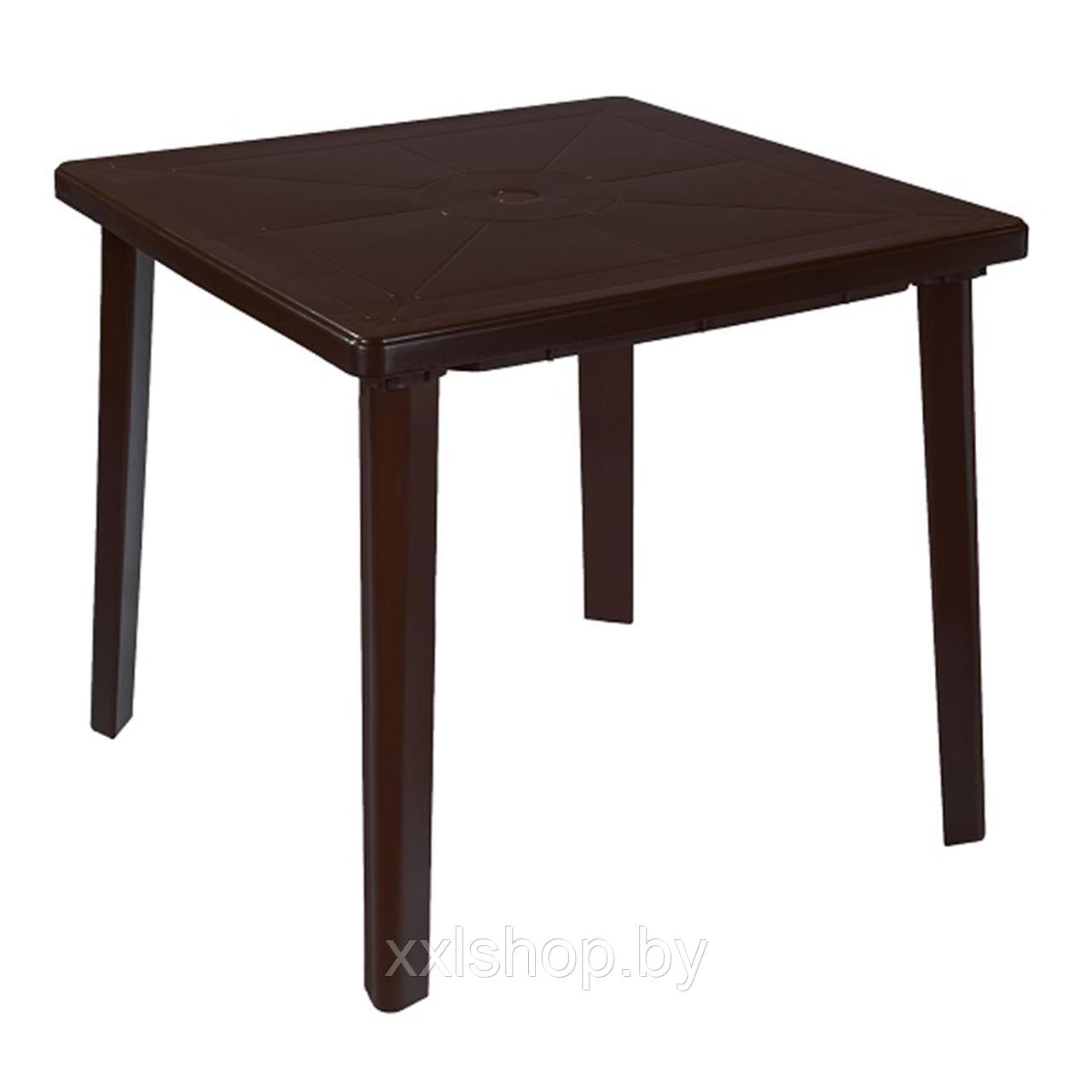 Стол квадратный (800*800*710)мм, шоколадный - фото 1 - id-p209936030