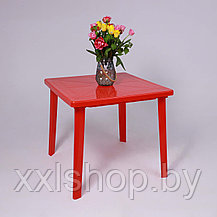 Стол квадратный (800*800*710)мм, красный, фото 2