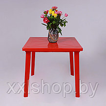 Стол квадратный (800*800*710)мм, красный, фото 3