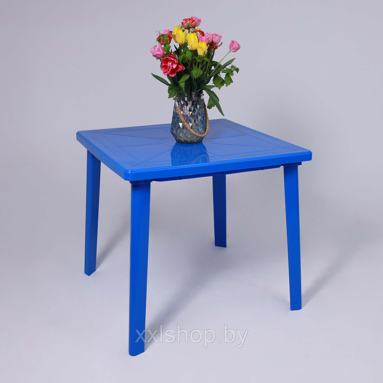 Стол квадратный (800*800*710)мм, синий - фото 3 - id-p209936197