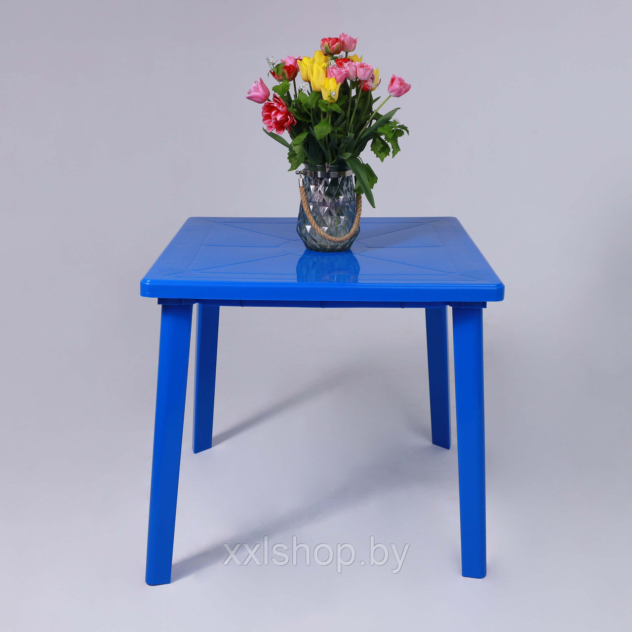 Стол квадратный (800*800*710)мм, синий - фото 4 - id-p209936197