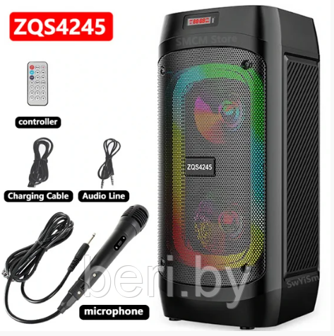 Портативная Bluetooth колонка ZQS-4245, беспроводная колонка - фото 6 - id-p209936614