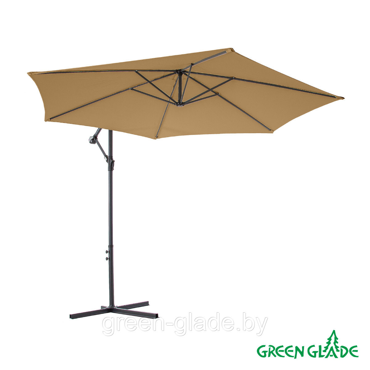 Зонт садовый Green Glade 6003 светло-коричневый - фото 1 - id-p118421456