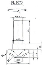 Фреза дереворежущая Fk1070