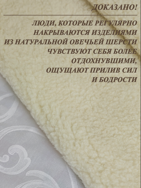 Одеяло из натуральной овечьей шерсти Lanatex. Двусторонне 170х205см. - фото 7 - id-p173771575