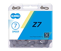 Цепь KMC, Z7, 7ск (1/2"x3/32"), 116зв., Grey/Brown, с замком CL573R