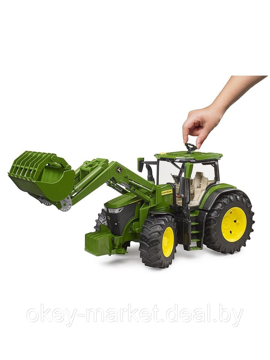 Игрушка Bruder трактор John Deere 7R 350 с погрузчиком 03151 - фото 7 - id-p209971809