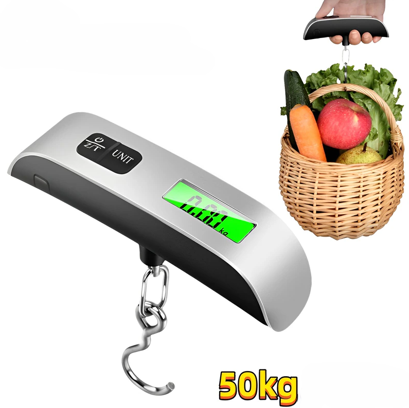Портативные электронные весы (Безмен) Electronic Luggage Scale до 50 кг LED-дисплей - фото 2 - id-p209973495