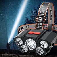 Налобный светодиодный фонарь Led Highlight USB Headlight F-T26 (4 режима работы)