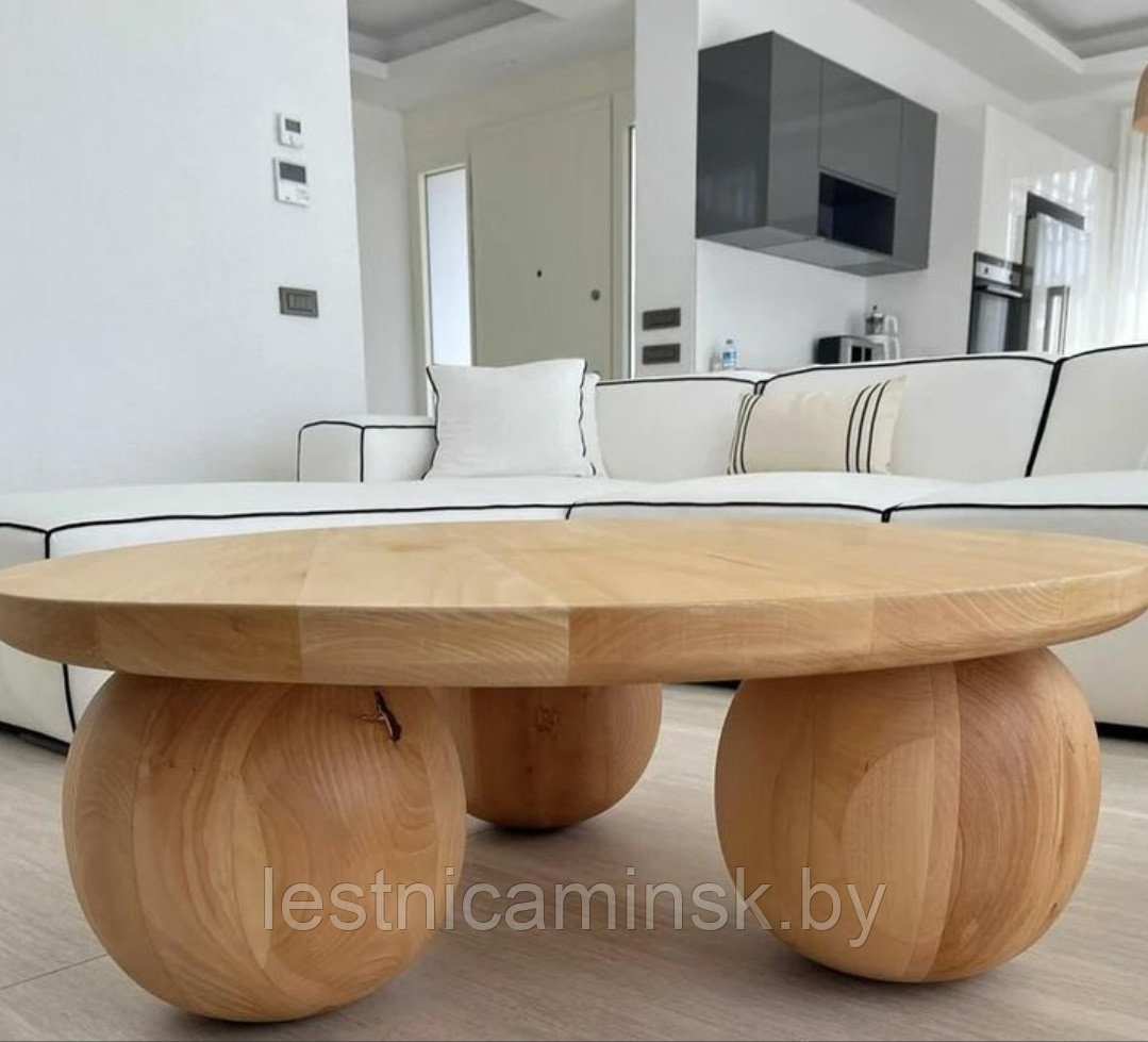 Мебельные опоры для кофейного стола из дуба и ясеня. D 180 мм. Шлифованные под покрытие. - фото 8 - id-p207385221