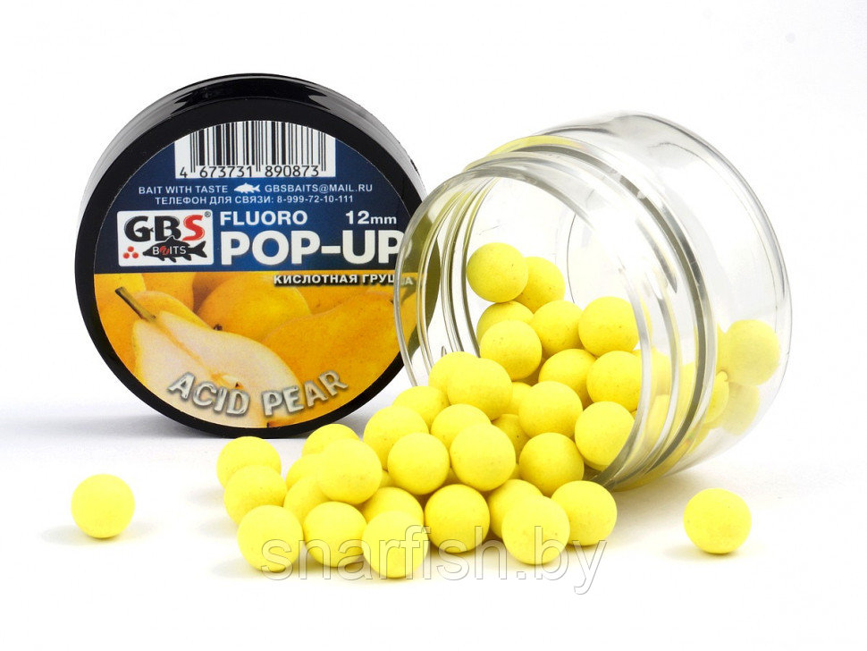 Бойлы POP-UP GBS Acid Pear Кислая груша 12 мм - фото 1 - id-p209993604