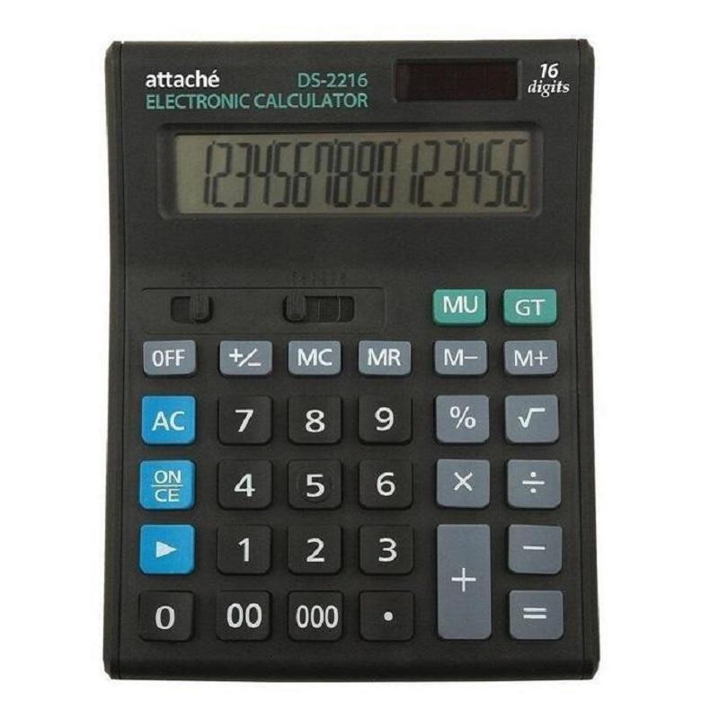 Калькулятор настольный Attache Economy 16 разр., черный, арт.974207 - фото 1 - id-p209986718