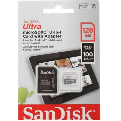 Карта SanDisk Ultra microSDHC/microSDXC UHS-I 128GB - фото 2 - id-p209999365