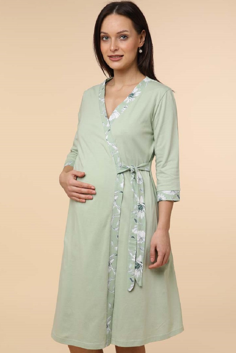 1-НМК 08520 Комплект для беременных и кормящих мам оливковый - фото 3 - id-p172287384