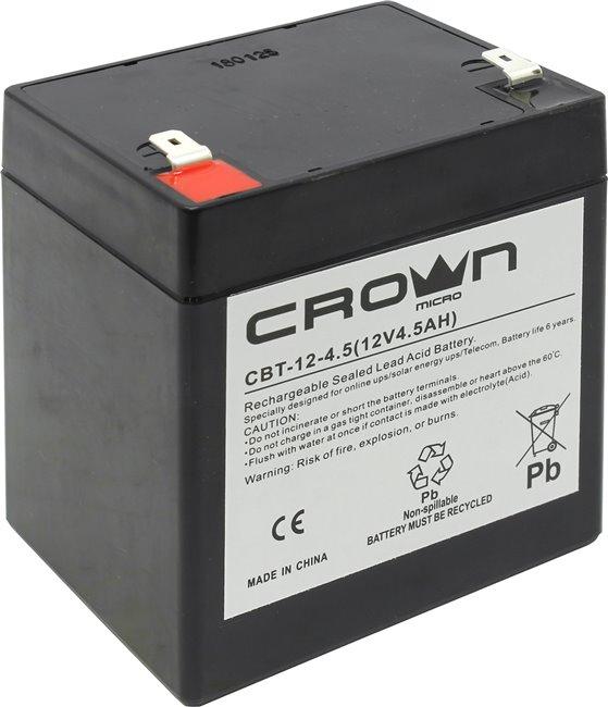 Аккумулятор CROWN Micro CBT-12-4.5 (12V, 4.5Ah) для UPS