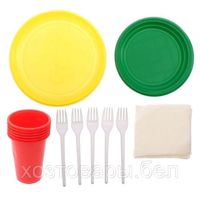 Набор одноразовой посуды на 3 персоны "Светофор" - фото 3 - id-p210004291