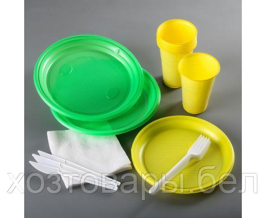 Набор одноразовой посуды на 3 персоны "Светофор" - фото 4 - id-p210004291